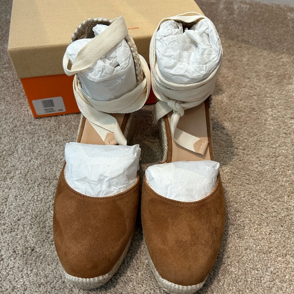 Castaner Carina Nap Cuero Tan/light brown suede Wedge Size 6.5 (37) - Picture 2 of 6